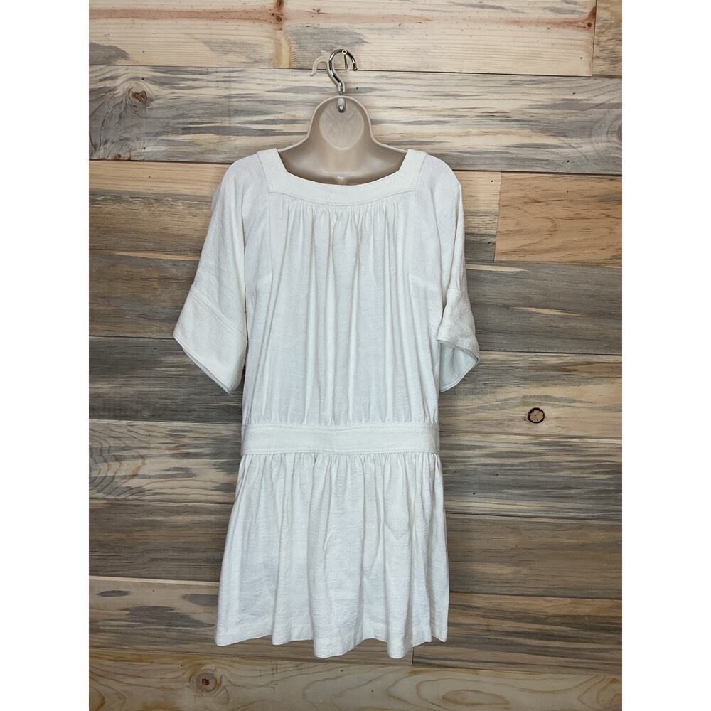 Vanessa Bruno NWOT White Low-Waist Linen Mini Dress Sz EU 40 US 8